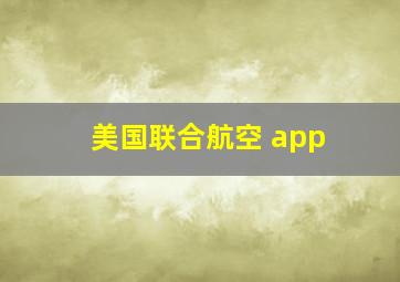 美国联合航空 app